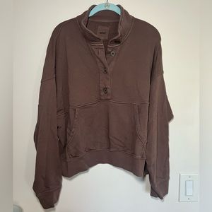 Aerie half button-up sweatshirt